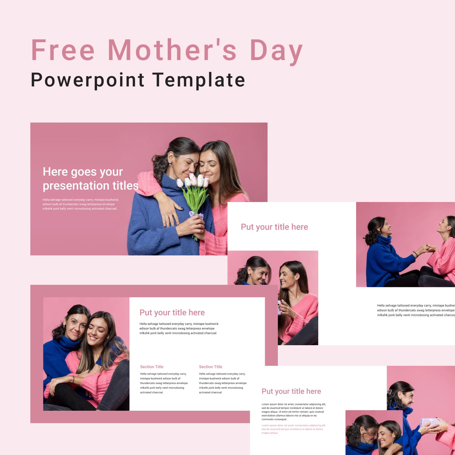 Images with Mothers Day Powerpoint Template.