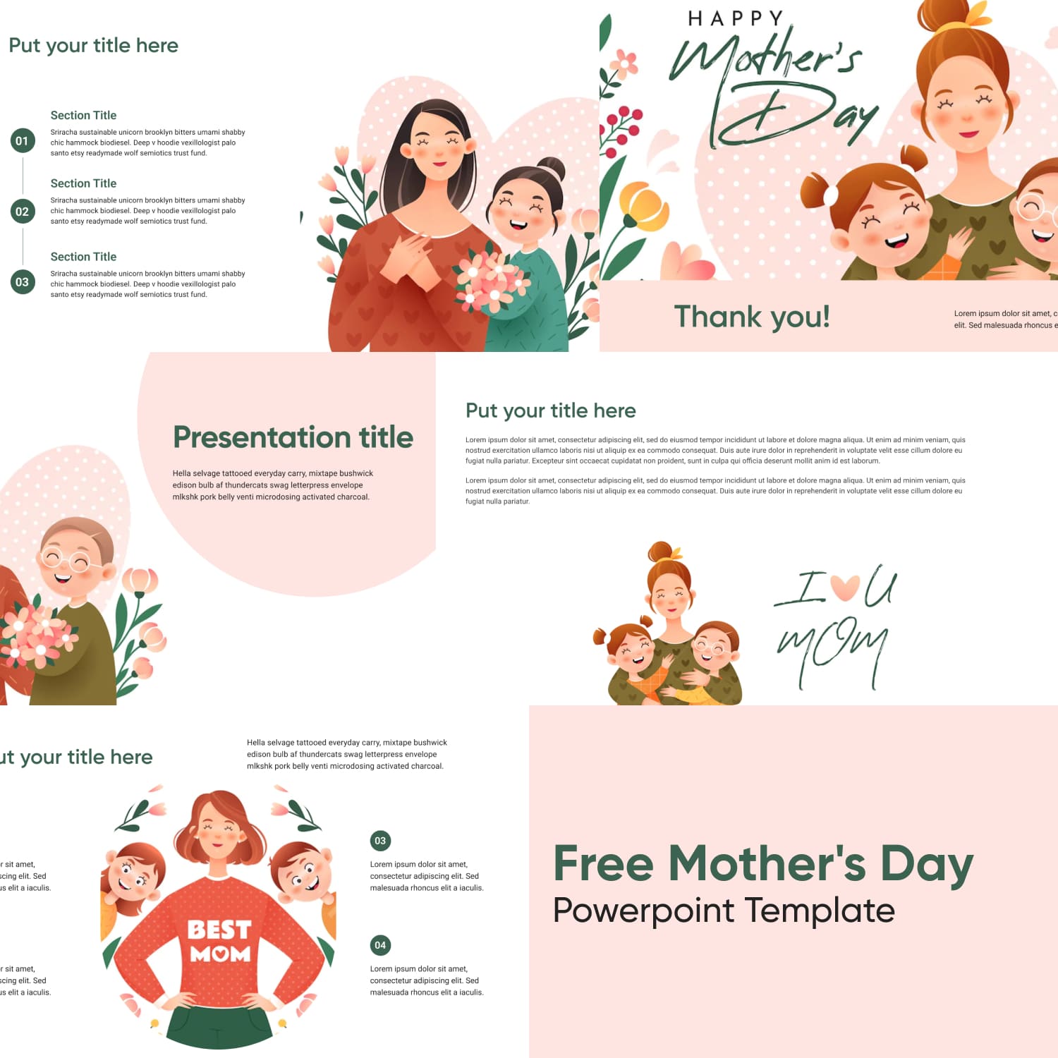 1500 2 Free Mothers Day Powerpoint Template.