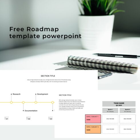 Free Roadmap Template Powerpoint 1500x1500 1.