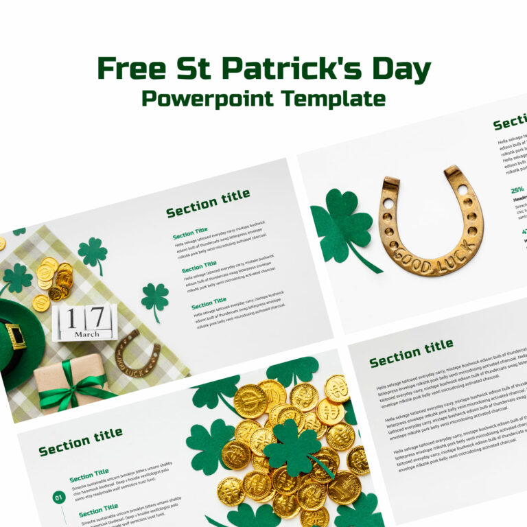 Free St Patrick's Day Powerpoint Template With Clover – MasterBundles