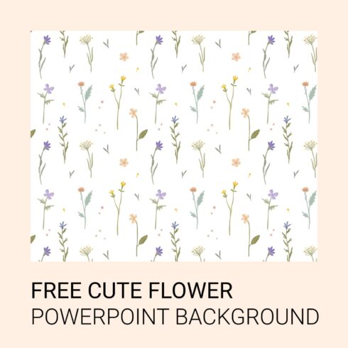 Free Cute Flower Powerpoint Background.