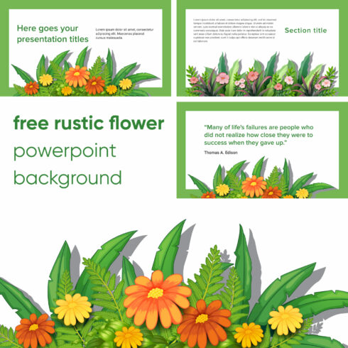 Preview Free Rustic Flower Powerpoint Background 1500x1500 2.