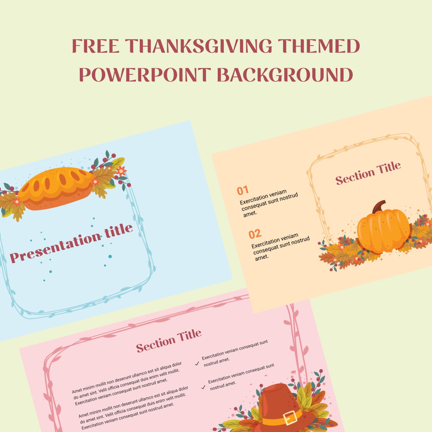 Free Thanksgiving Themed Powerpoint Background.