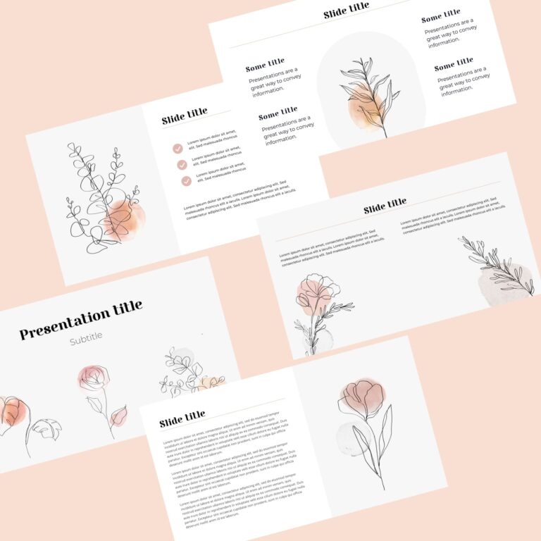Free Aesthetic Flower Simple Powerpoint Background MasterBundles