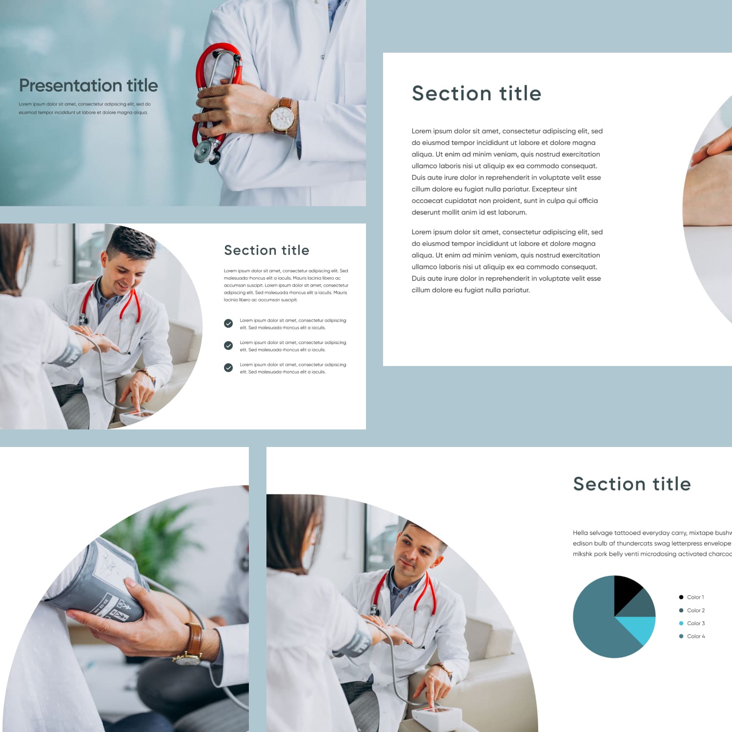 Images with Healthcare Powerpoint Template.