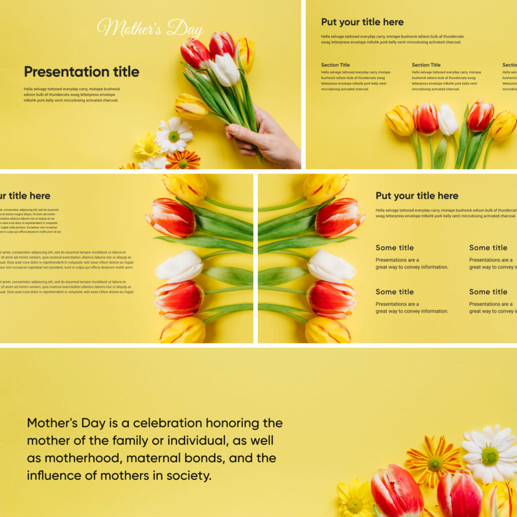 Free Yellow Mother's Day Powerpoint Template – MasterBundles