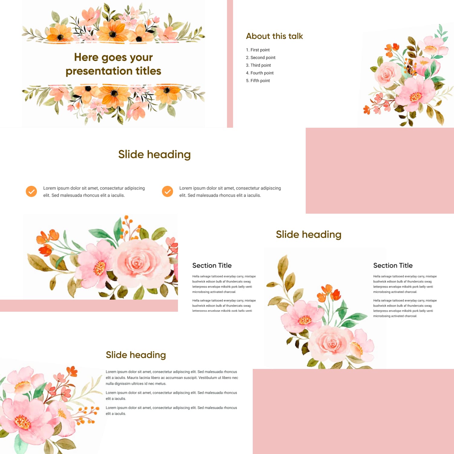 Free Powerpoint Background Pink Flower Cover.