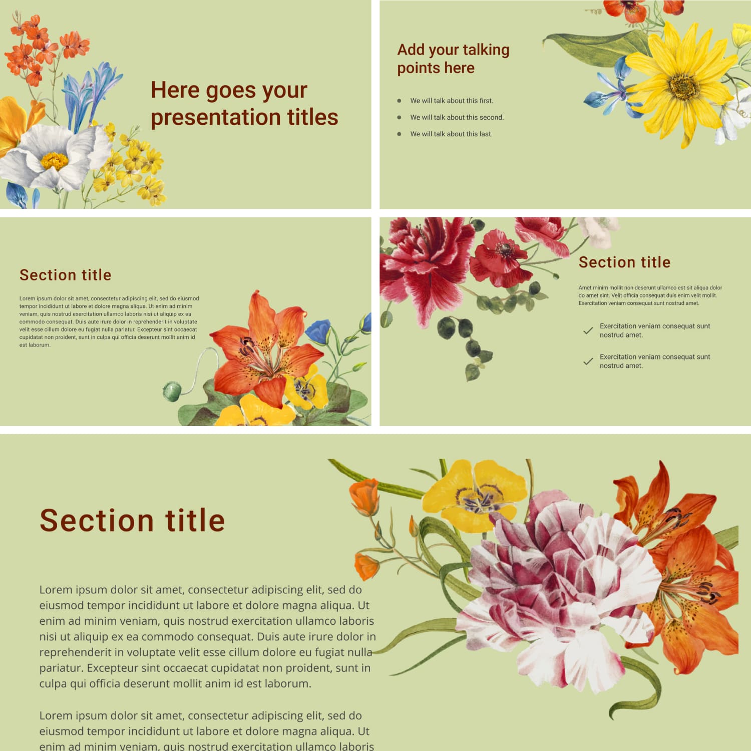 Preview Free Flower Background Green Powerpoint 1500 2.