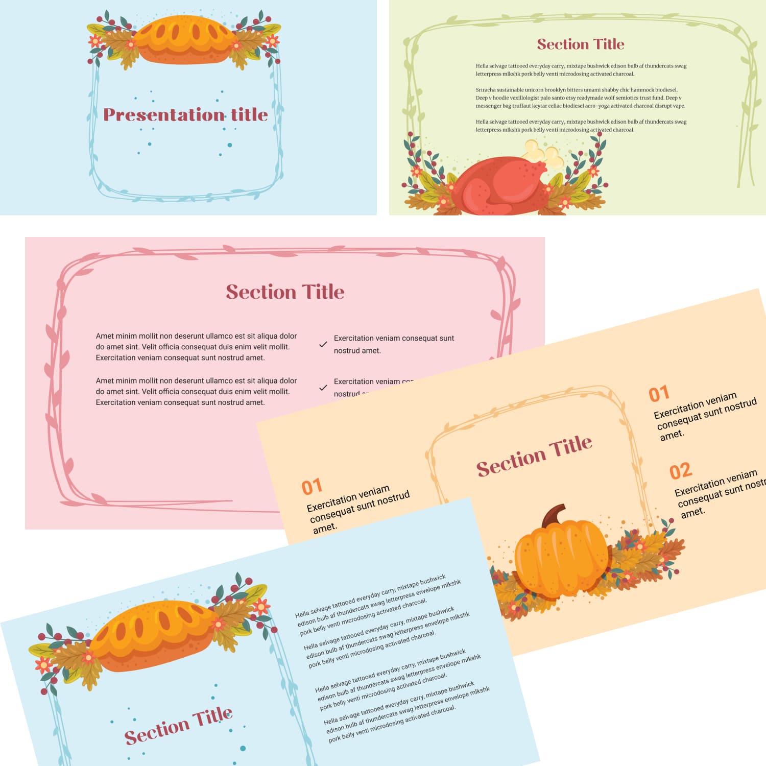 Free Thanksgiving Themed Powerpoint Background Cover.