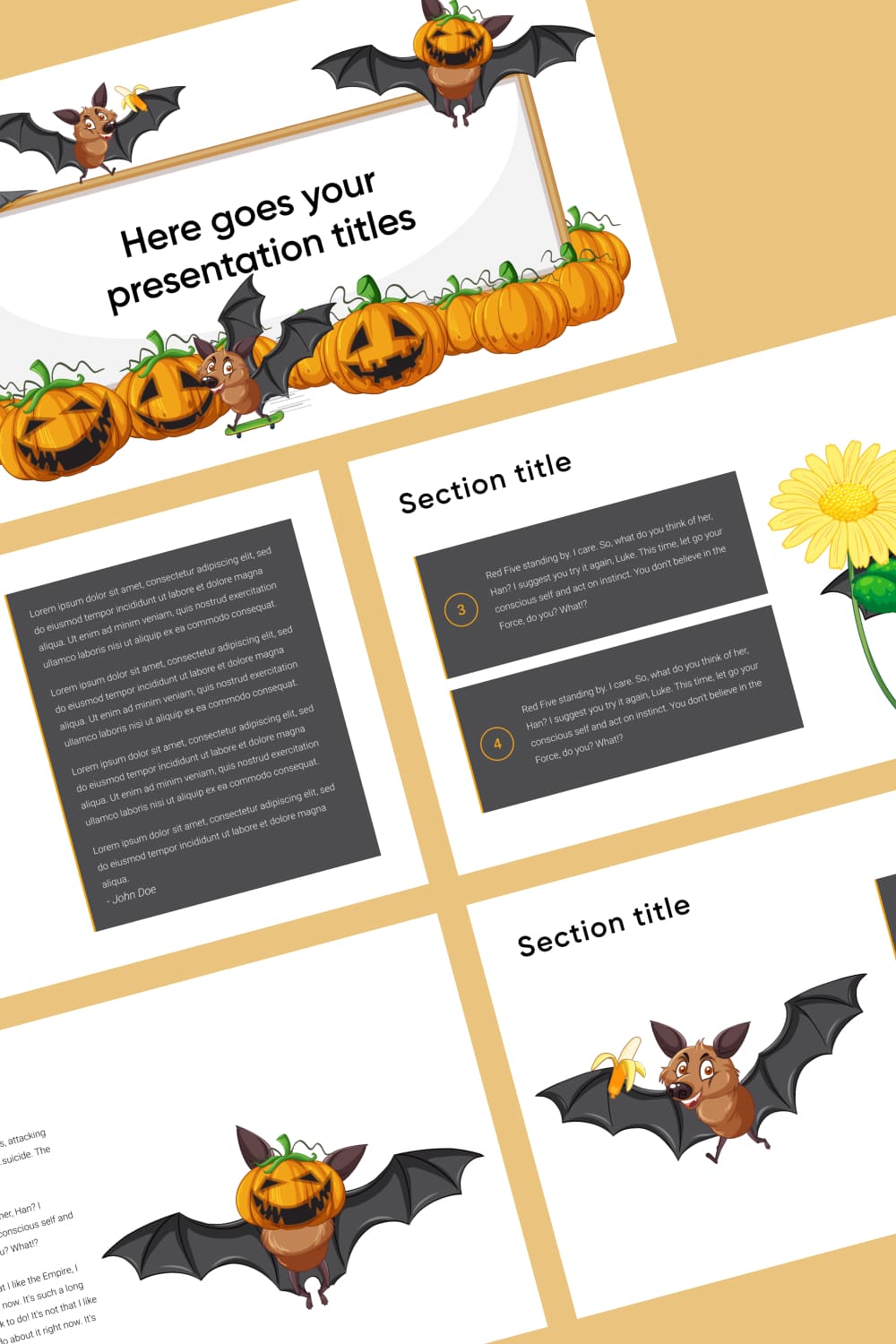 Pinterest Free Halloween Themed Powerpoint Template.