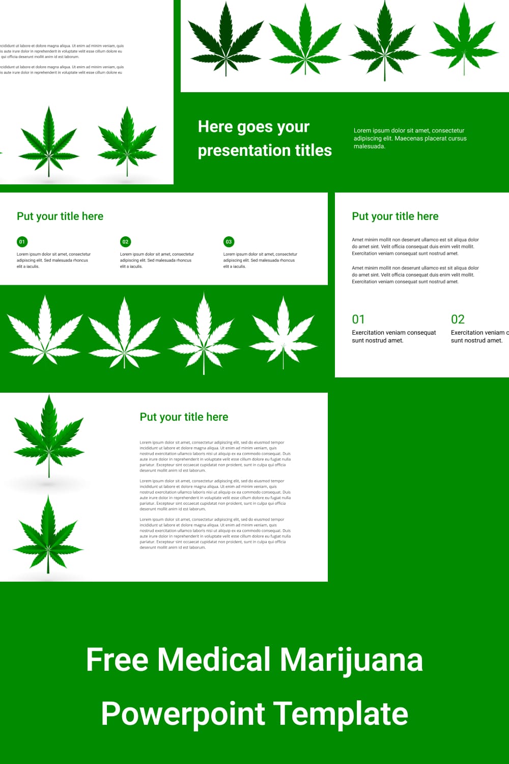 Pint Free Medical Marijuana Powerpoint Template.