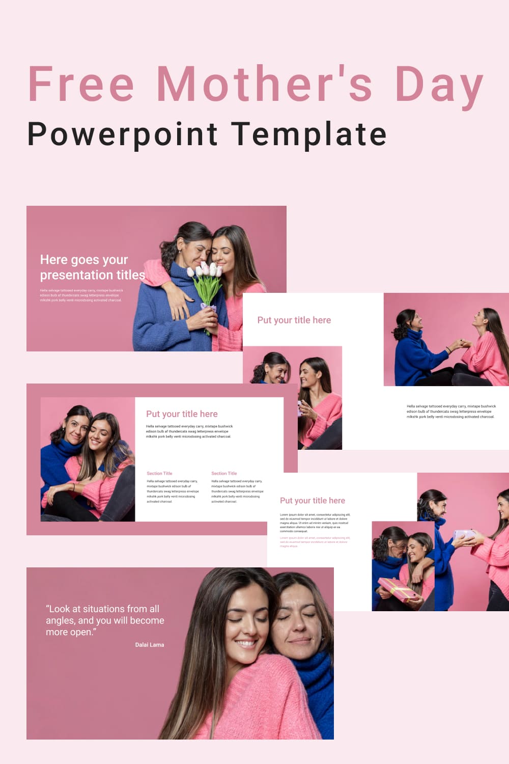 Pinterest of Mothers Day Powerpoint Template.