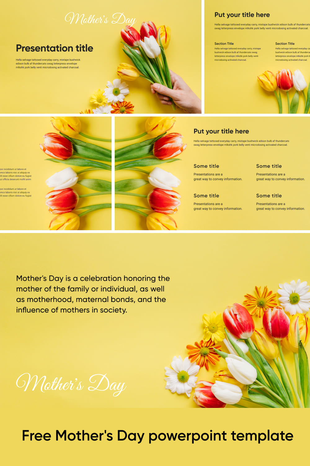 Pint Free Mothers Day Powerpoint Template.