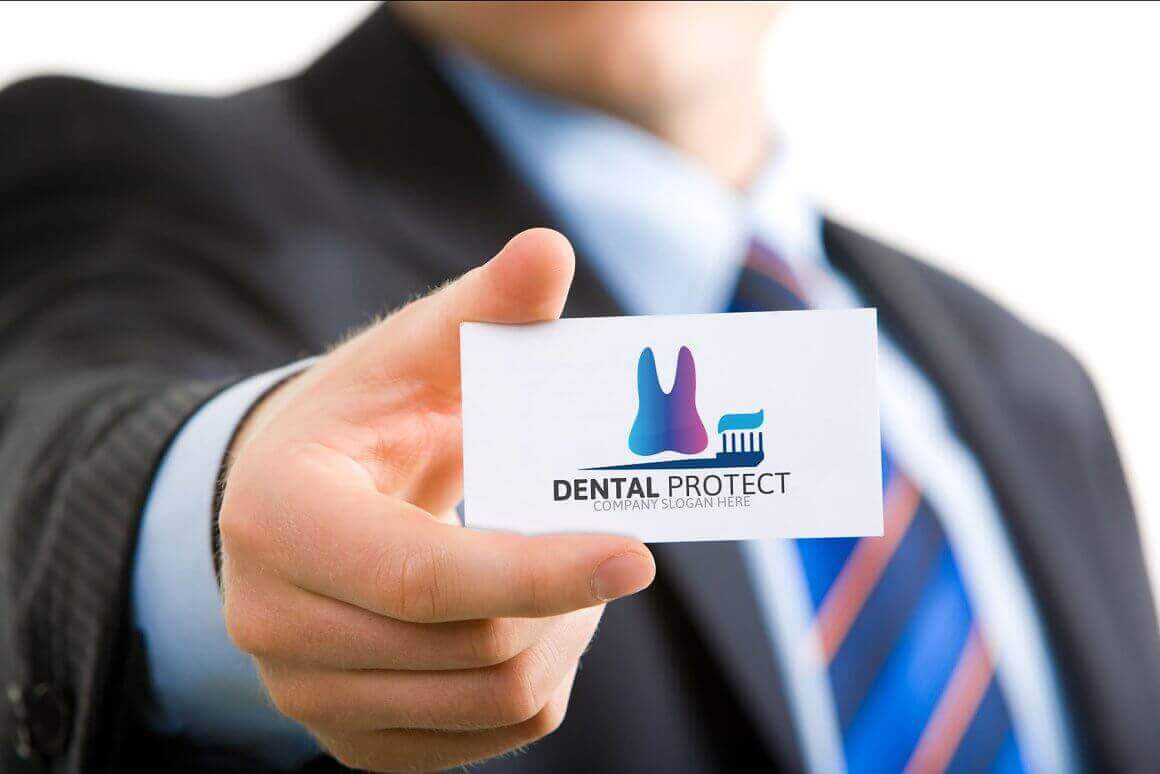 Dental company business card.