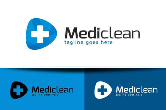 Mediclean on White, Light and Dark Background.