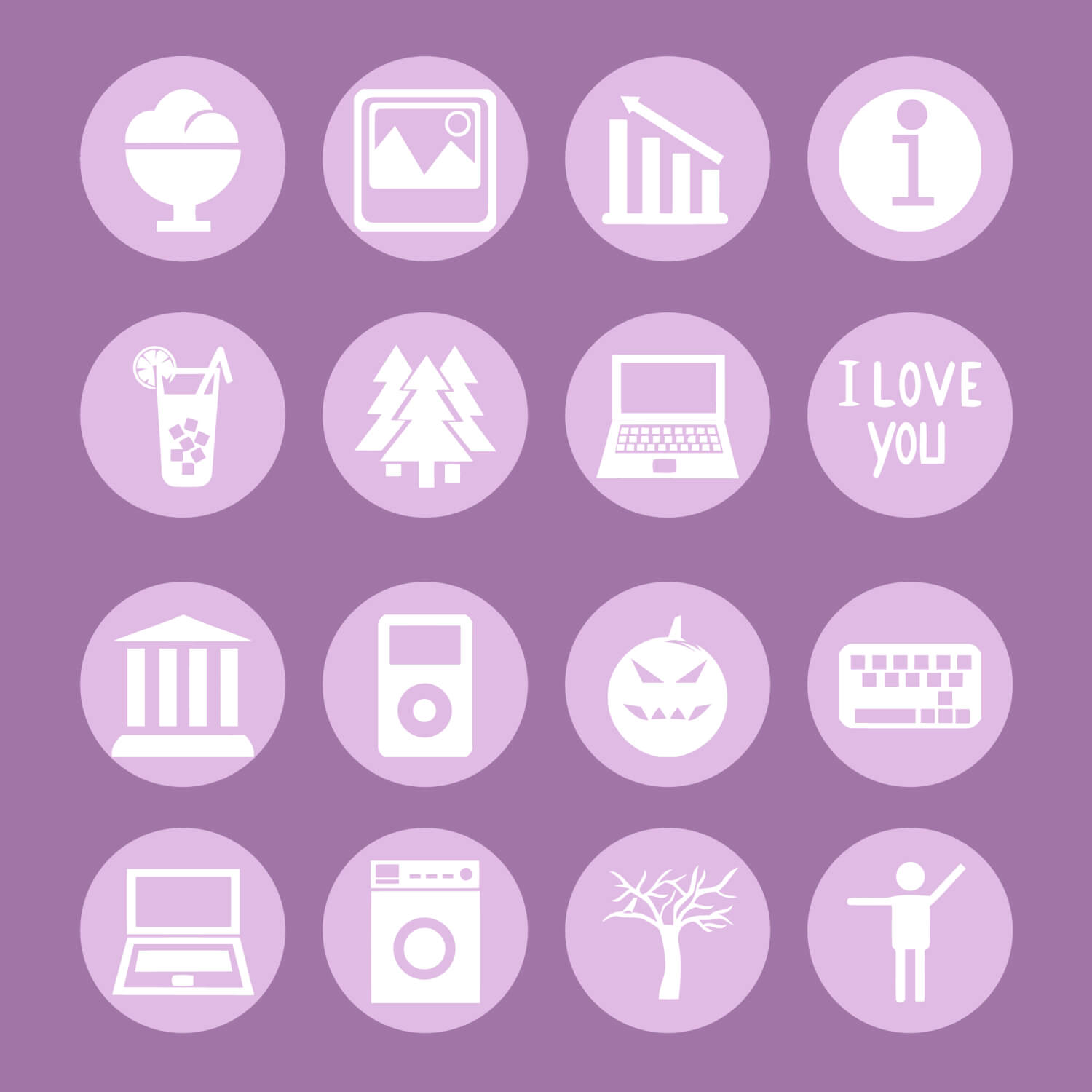 840 purple paster icons