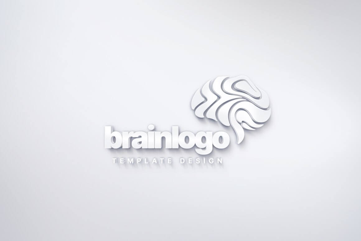 Brain logo abstract mind.