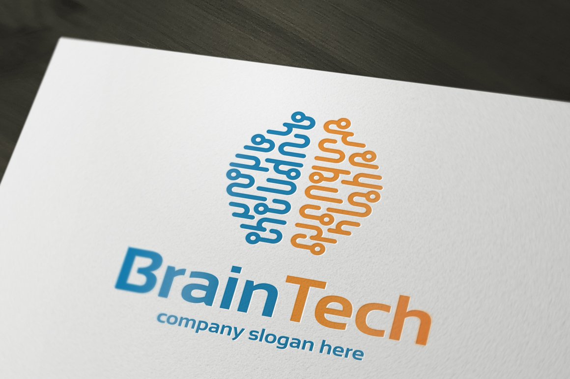 Brain logo abstract mind.