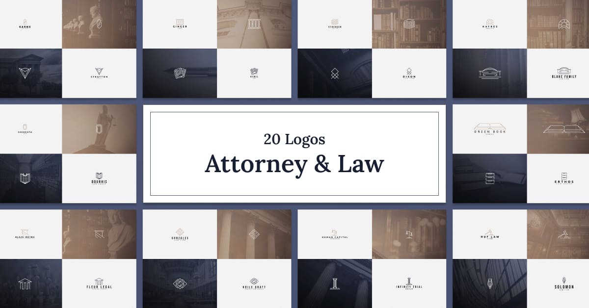 20 logos attorney law design.