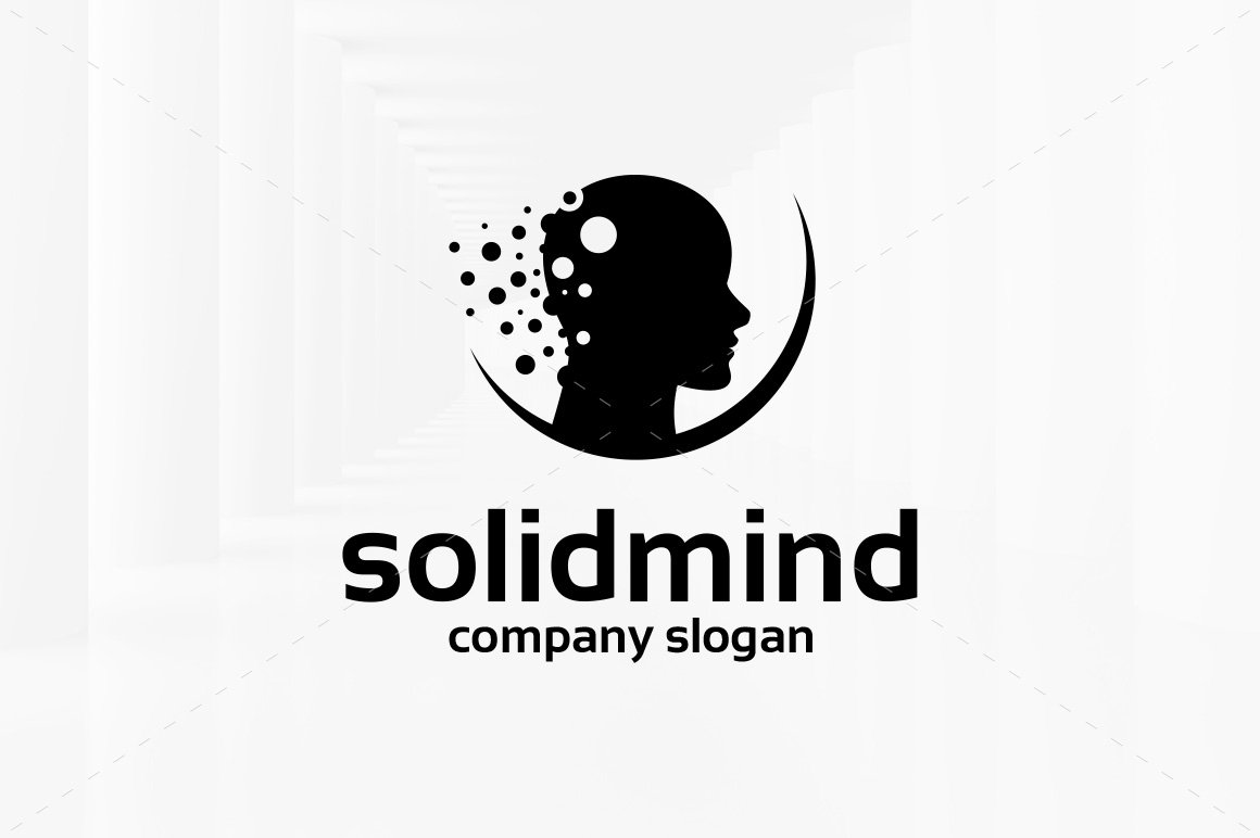 Solid mind logo template.
