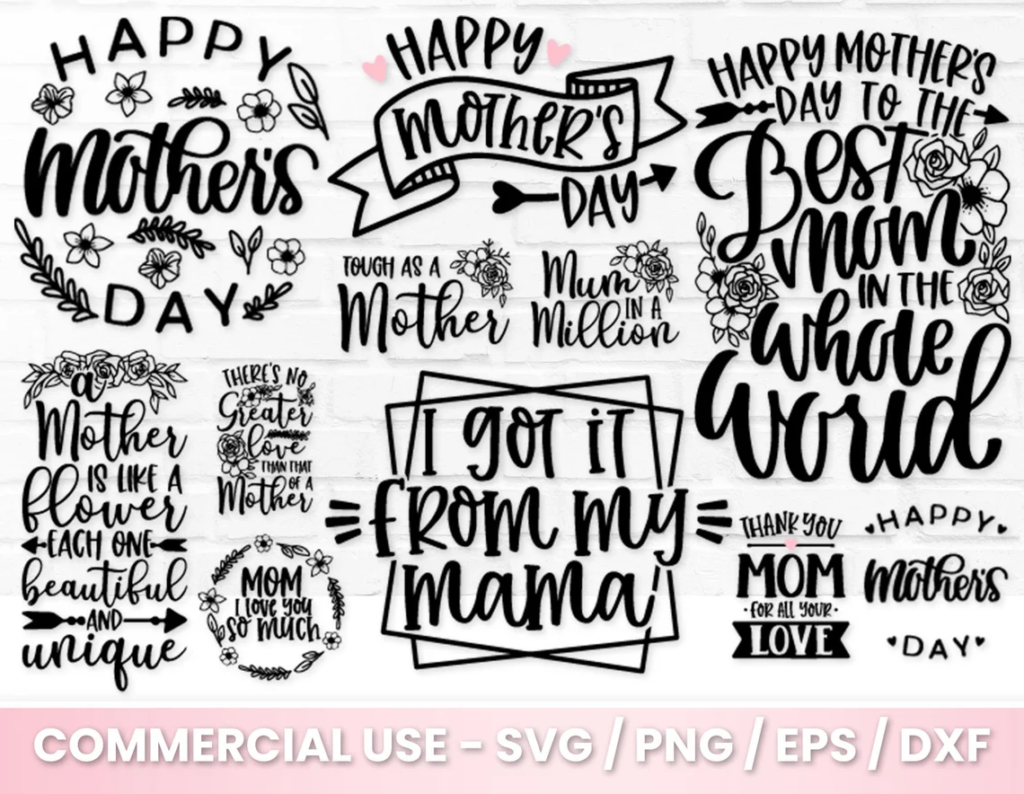 Mothers Day SVG, Mom SVG, Mama SVG, Mommy SVG – MasterBundles