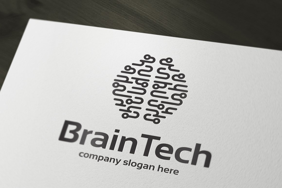 Brain logo template.