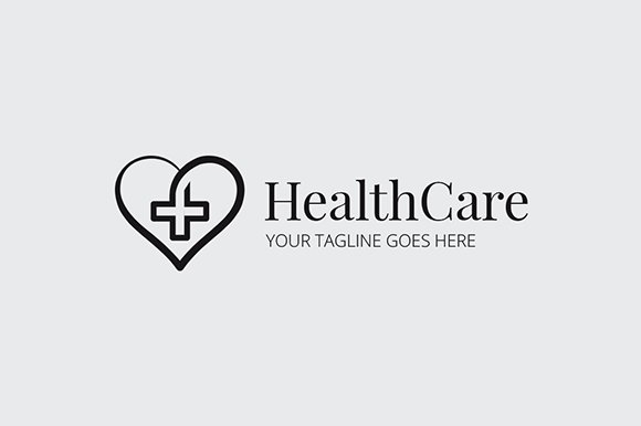 Heart care logo template.