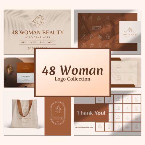 48 Woman Beauty Logo Collection cover image.
