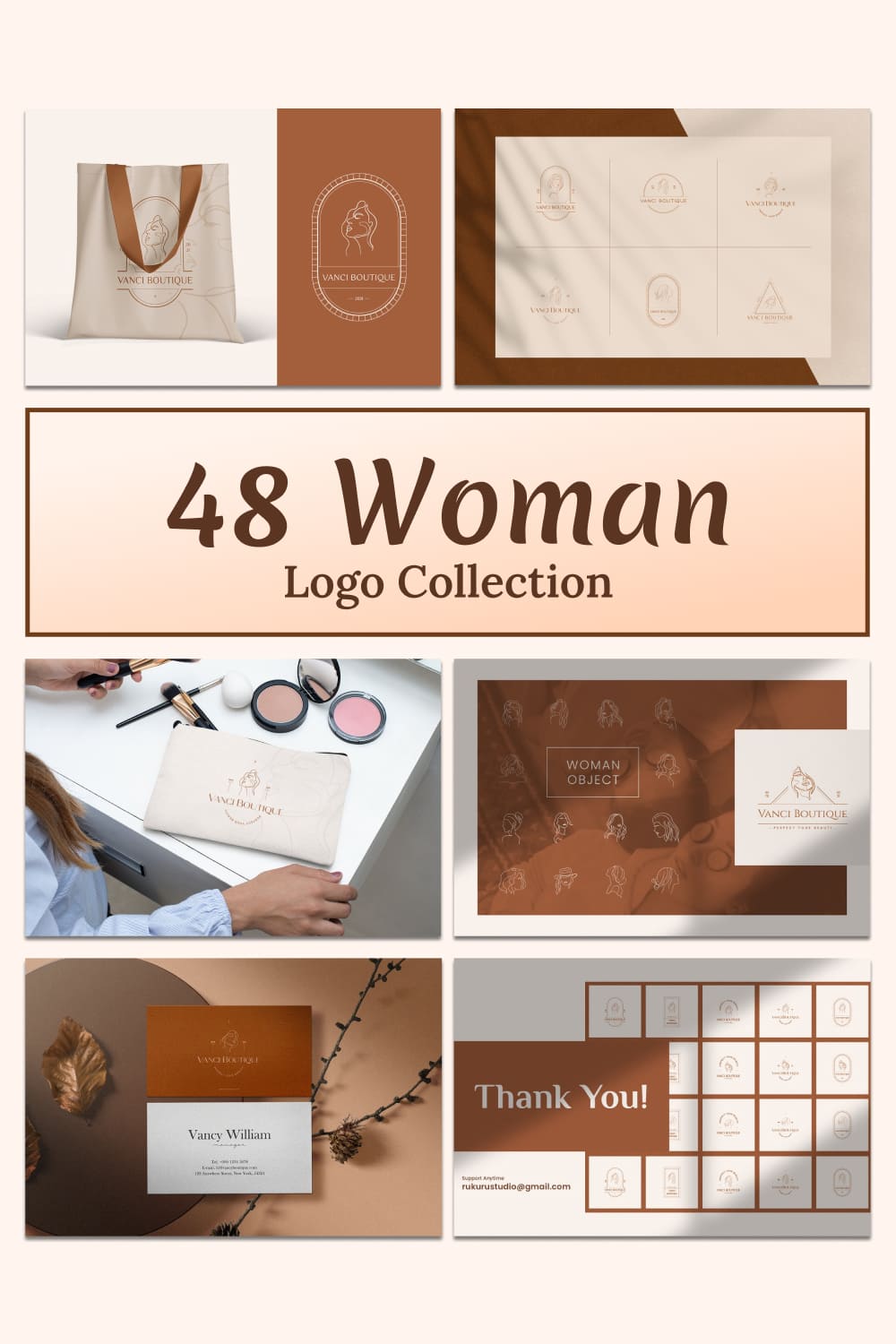 48 woman beauty logo templates.