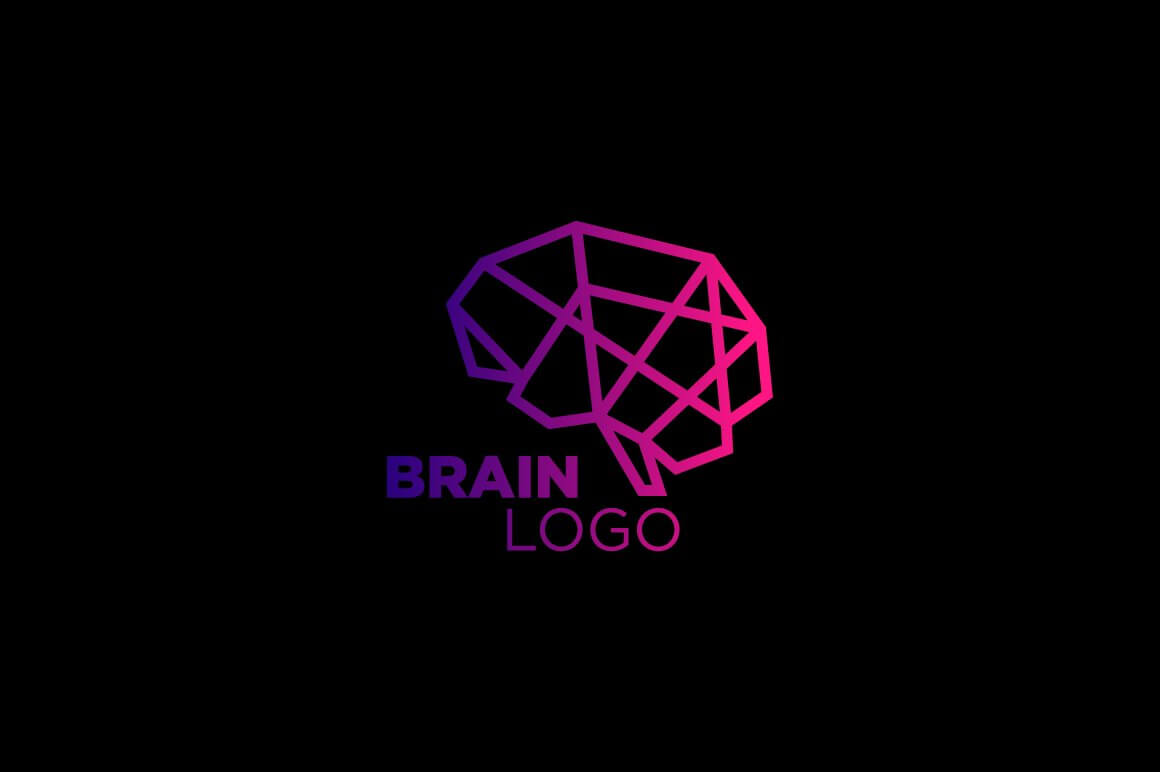 Brain logo template.