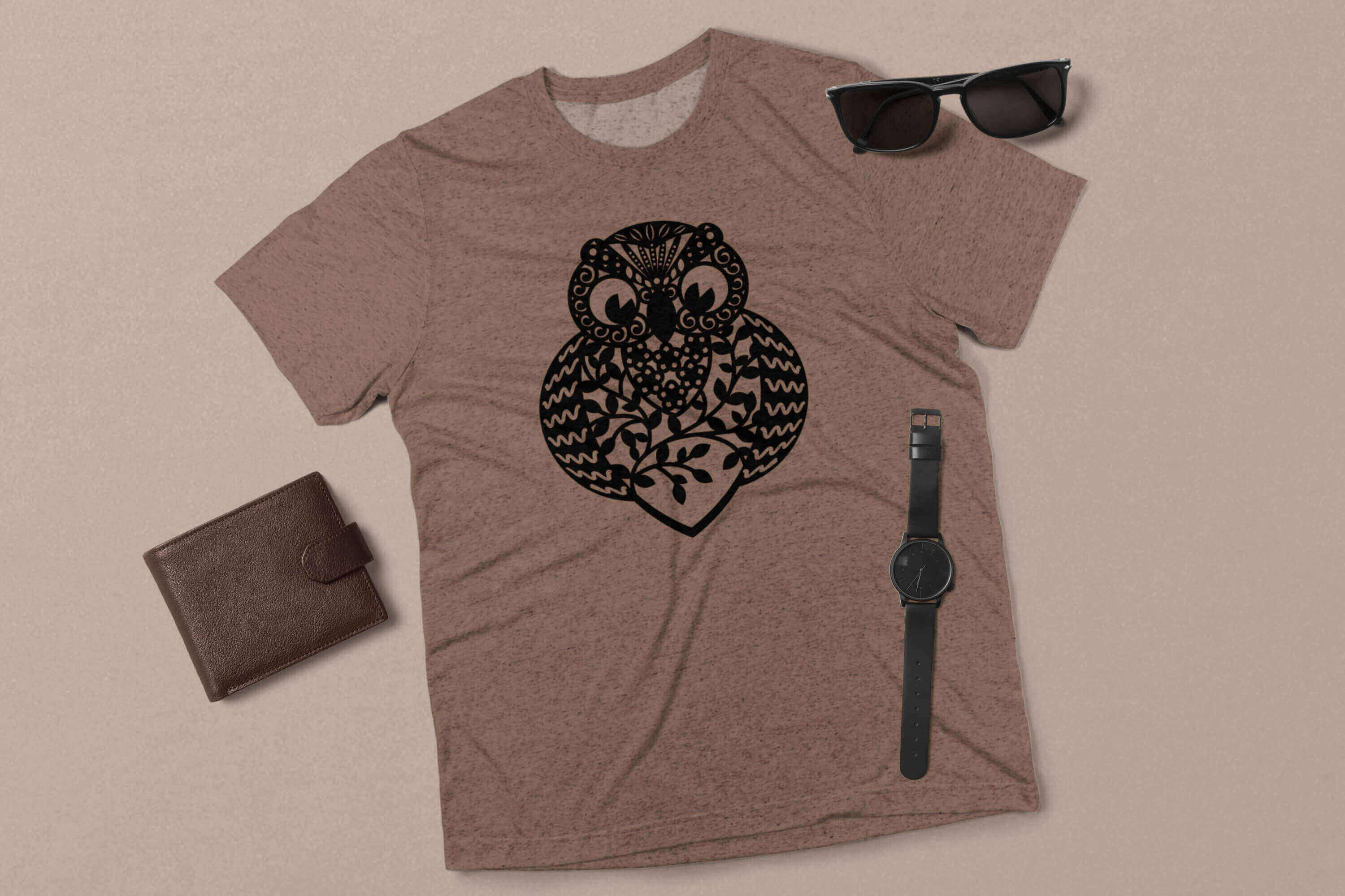 Black Owl on the T-shirt.
