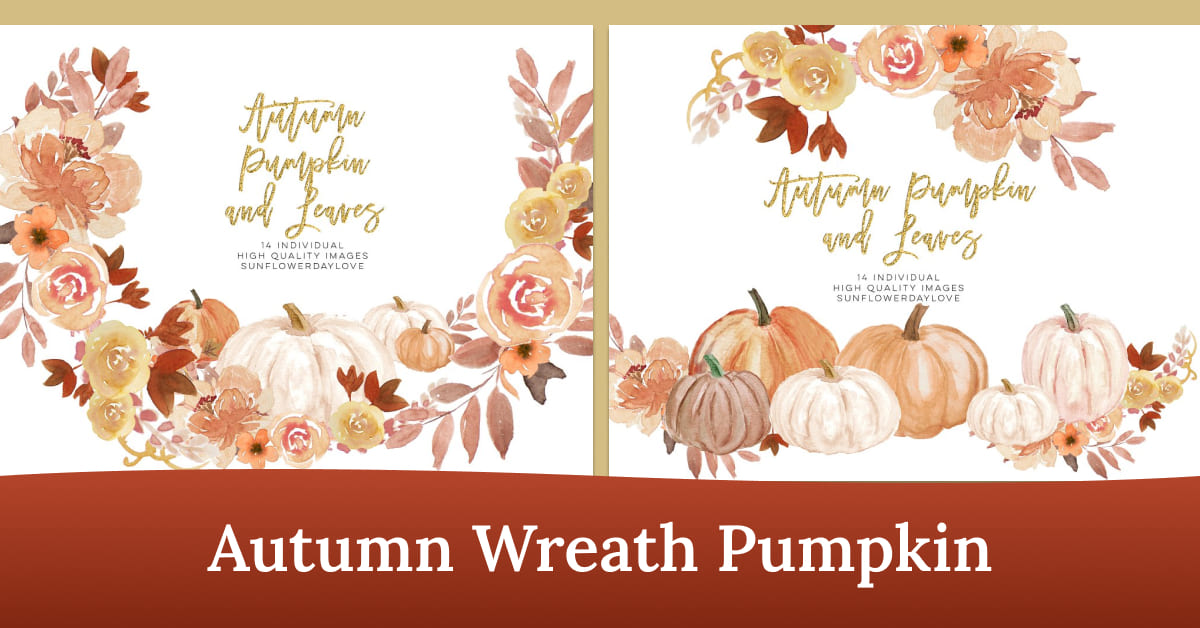 autumn wreath pumpkin lovely collection.