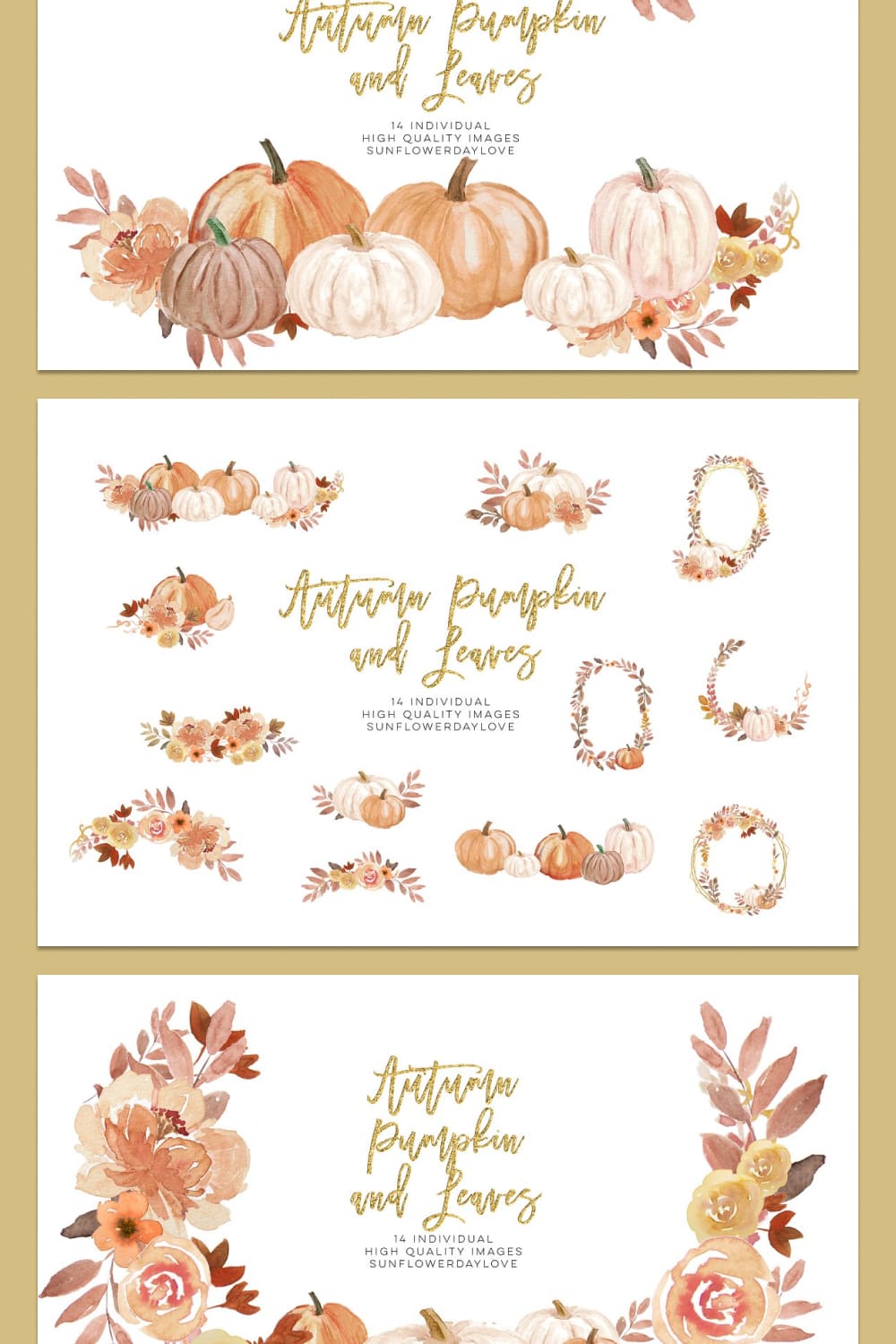 autumn wreath pumpkin, handdrawn images.