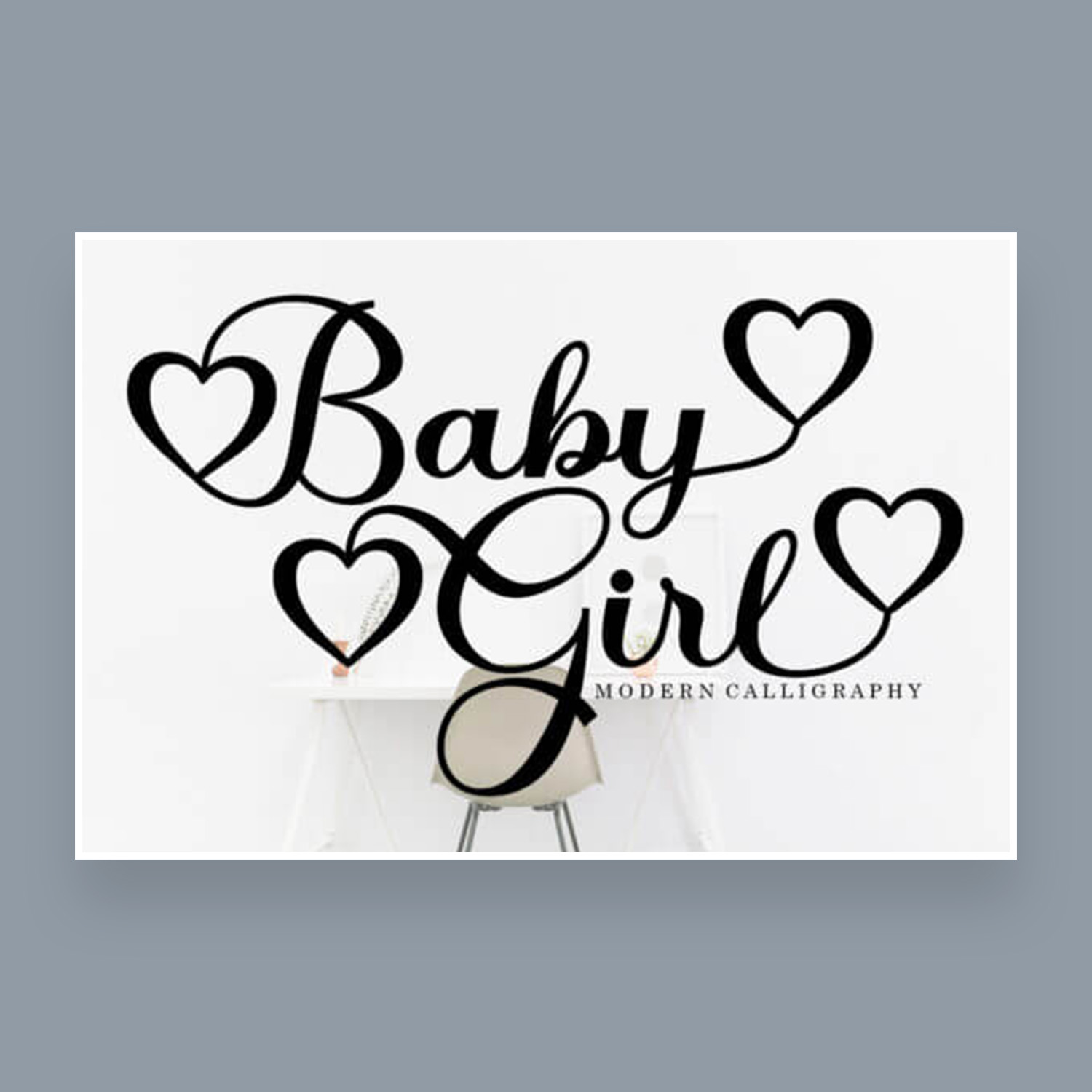 baby girl beautiful romantic script font cover image.