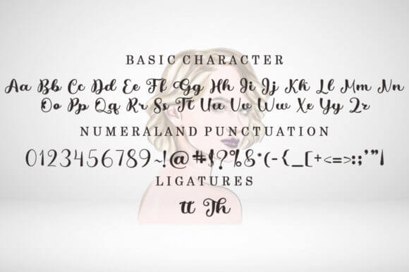 baby morgana modern magical handwritten font all symbols example.