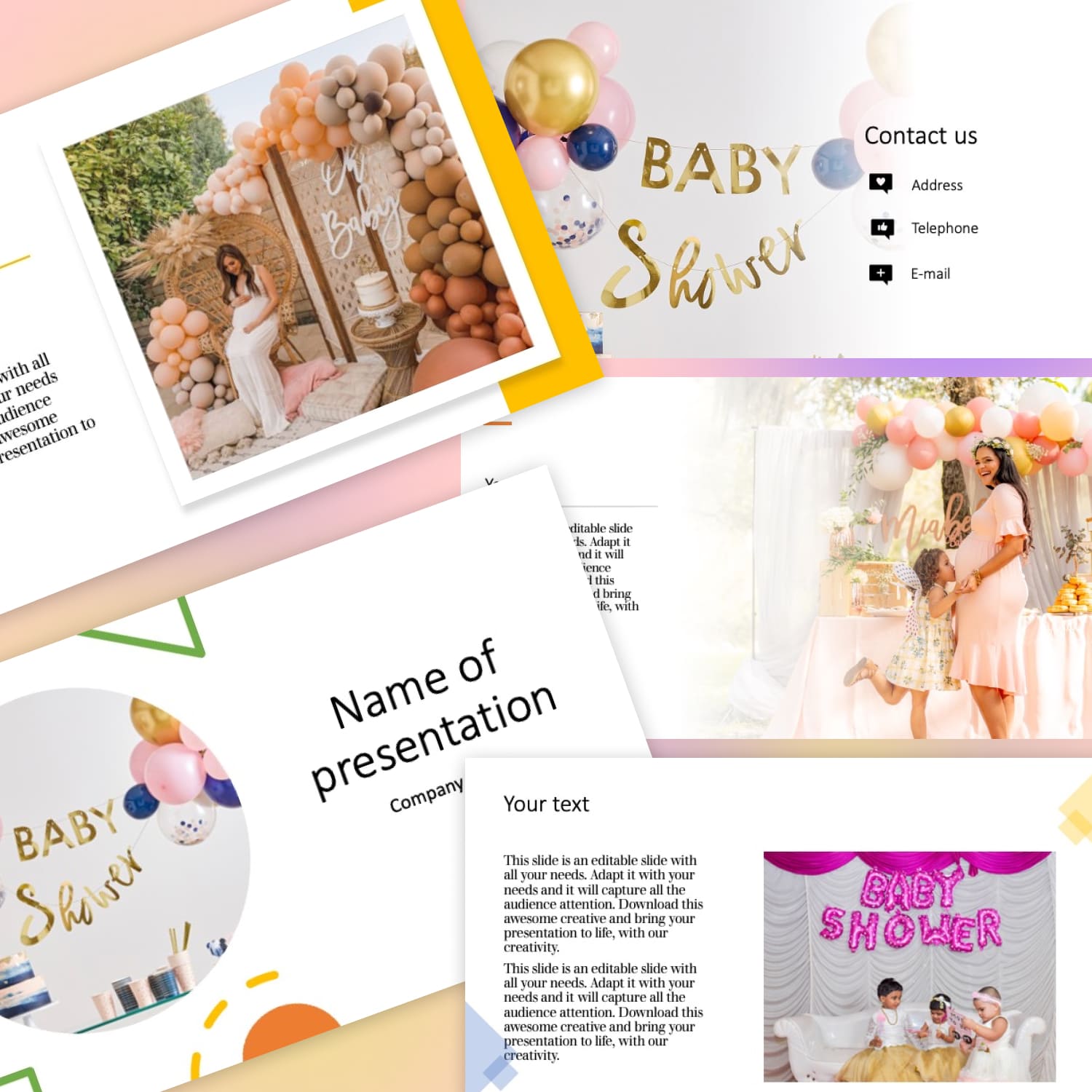 Images with Baby Shower Powerpoint Template Free.