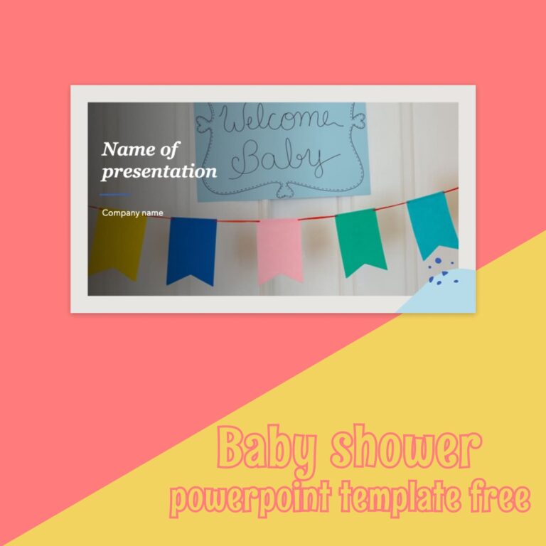Cute Baby Shower Powerpoint Template Free Master Bundles