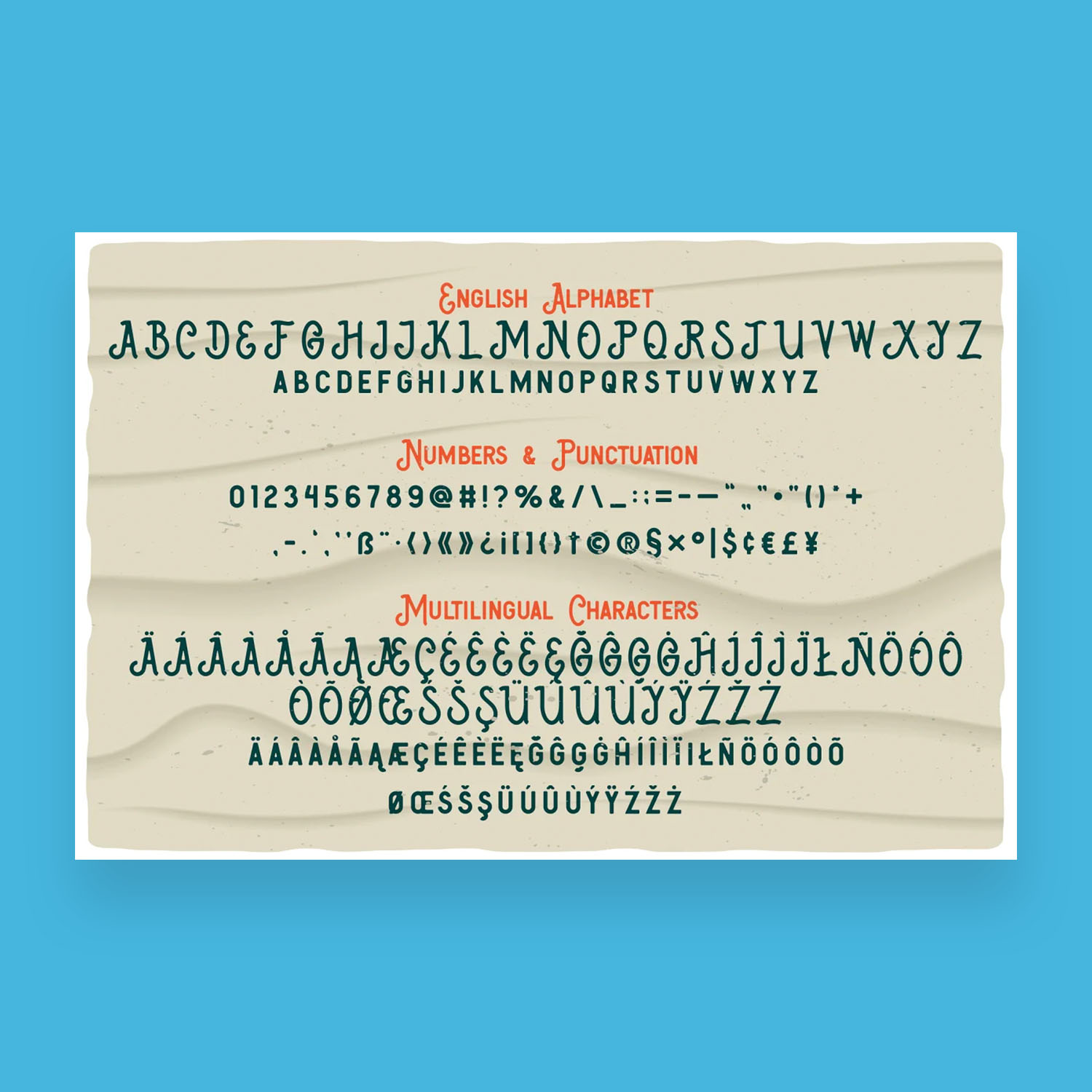 Big Wave Layered Font preview.