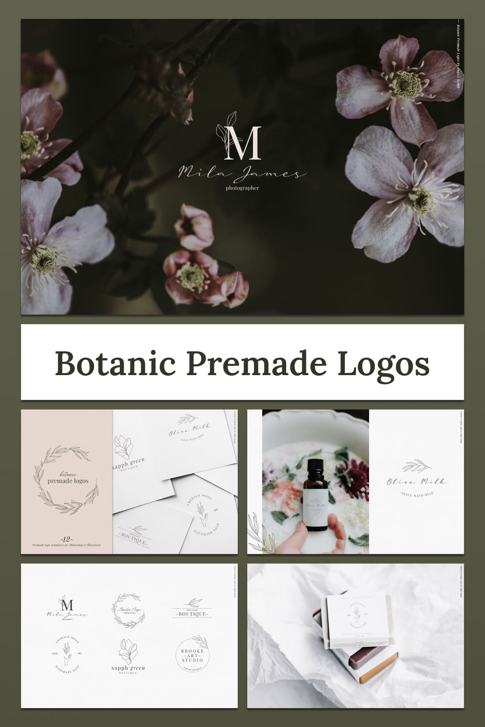 botanic premade logos beautiful template.