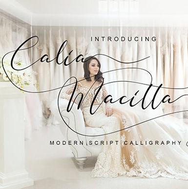Calia Macitta Elegant Handwritten Font cover image.