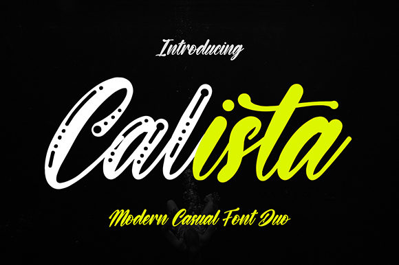 Calista Regular and Rough Handwritten Font facebook image.