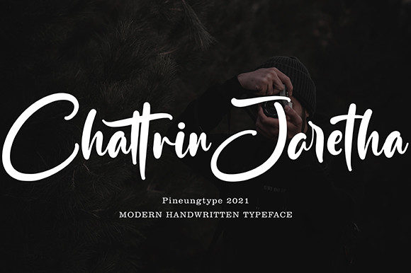 chattrin modern handwritten typeface.