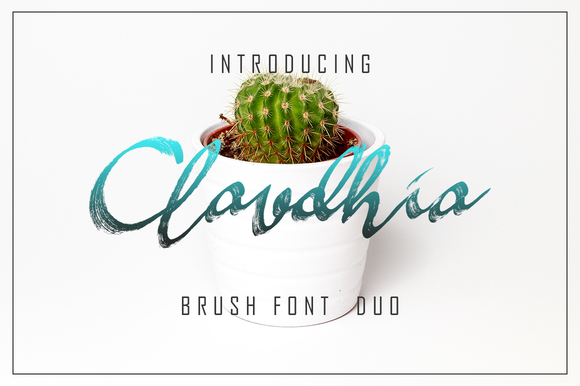 claudhi and jhelio brush font duo.