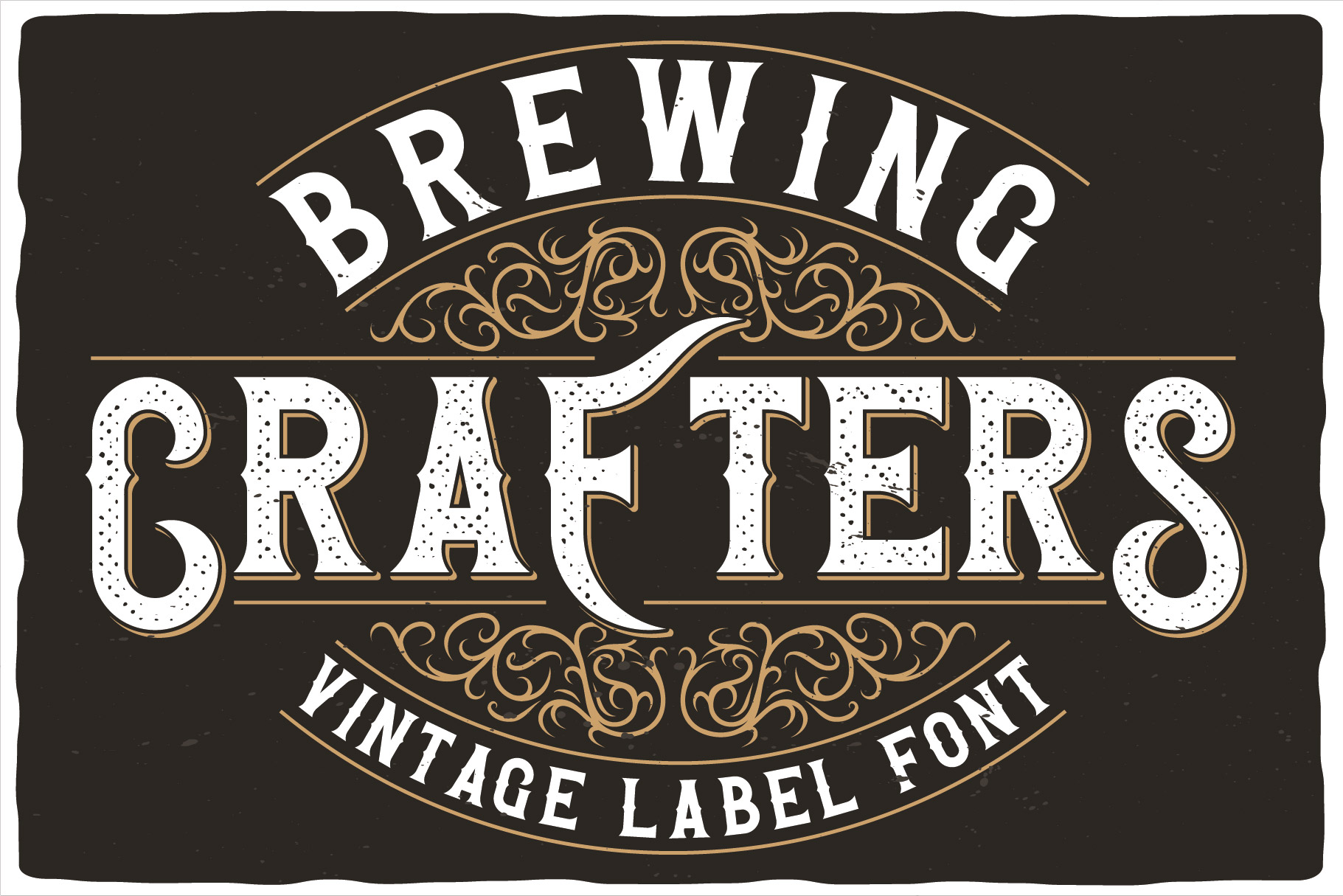 Brewing crafters vintage font.