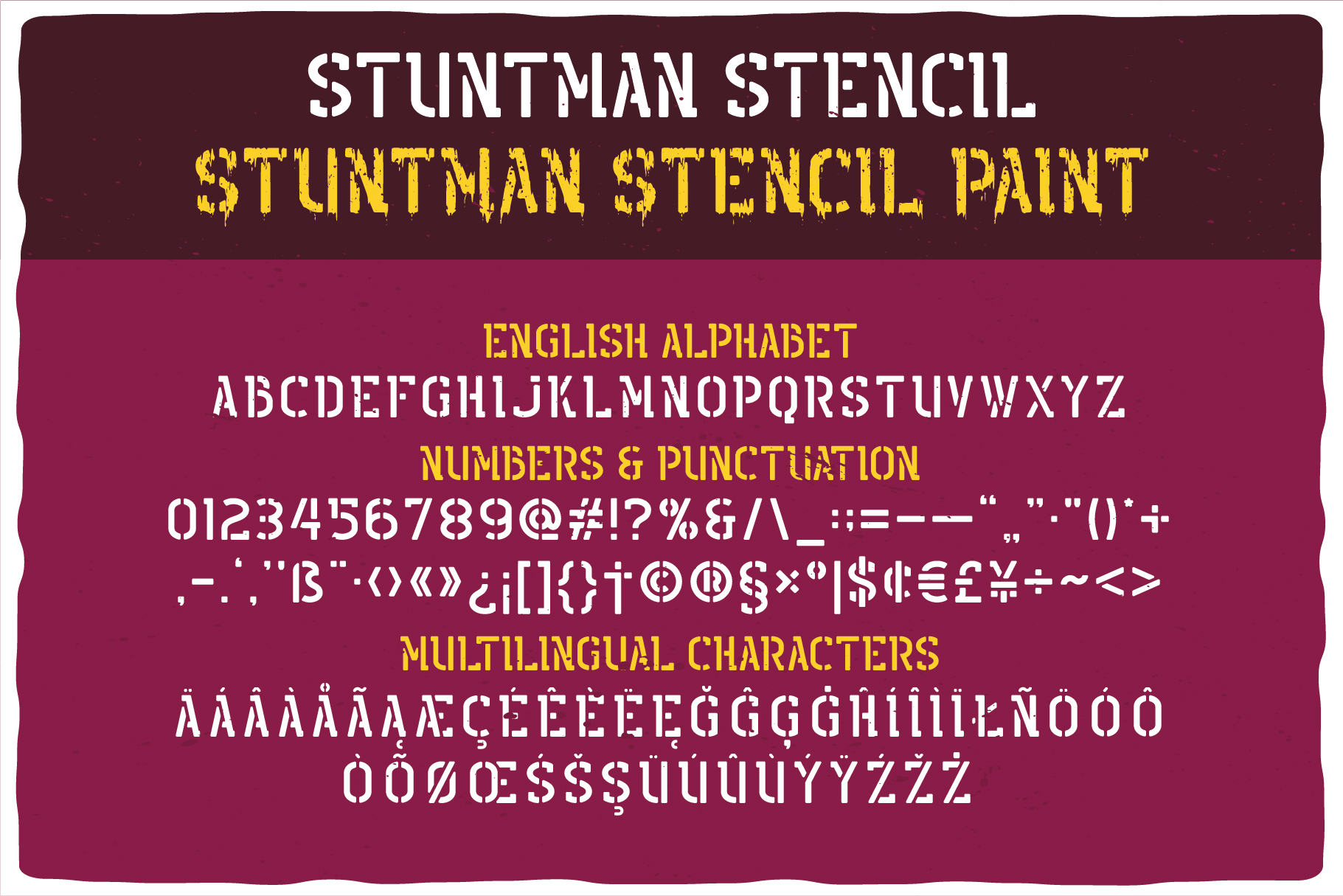 Interesting fonts for prints stuntman.