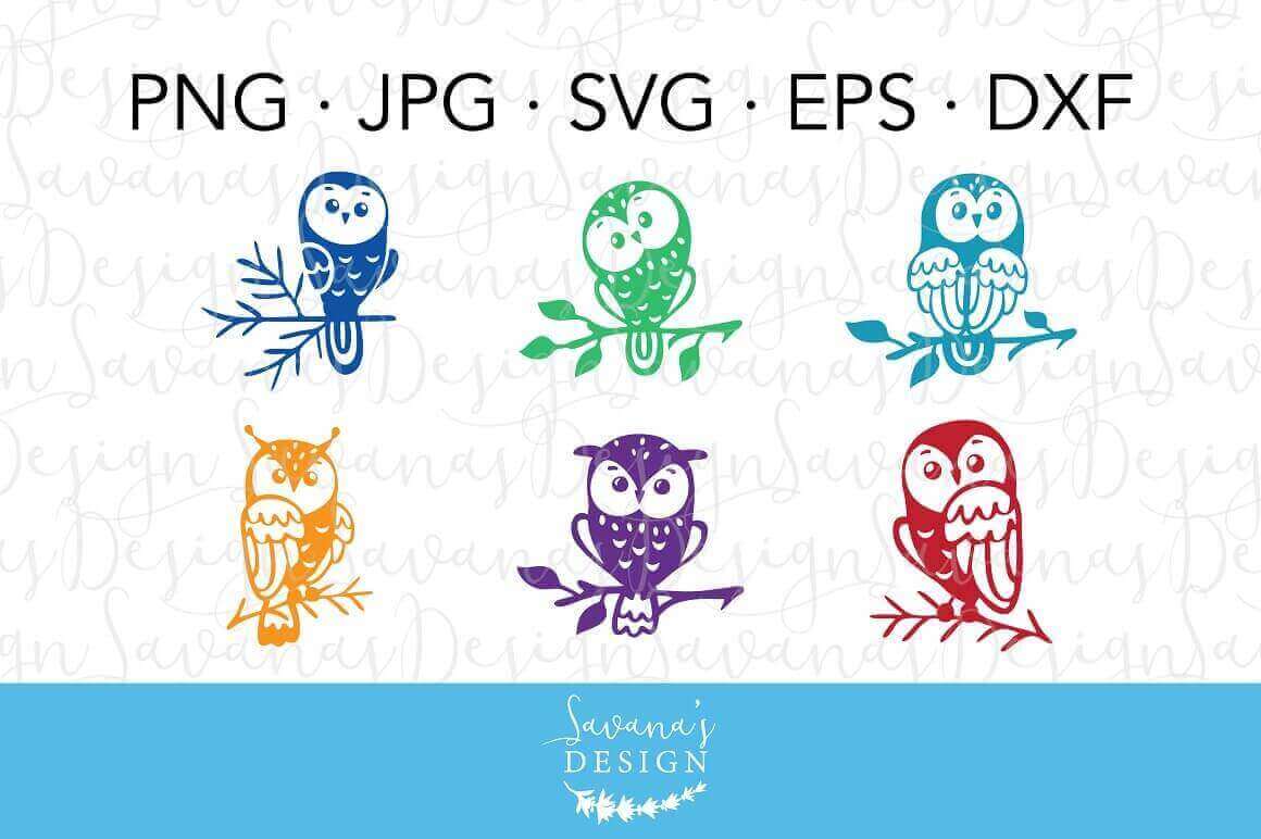 Owl Clipart and Owl SVG Files by Savana's Design.