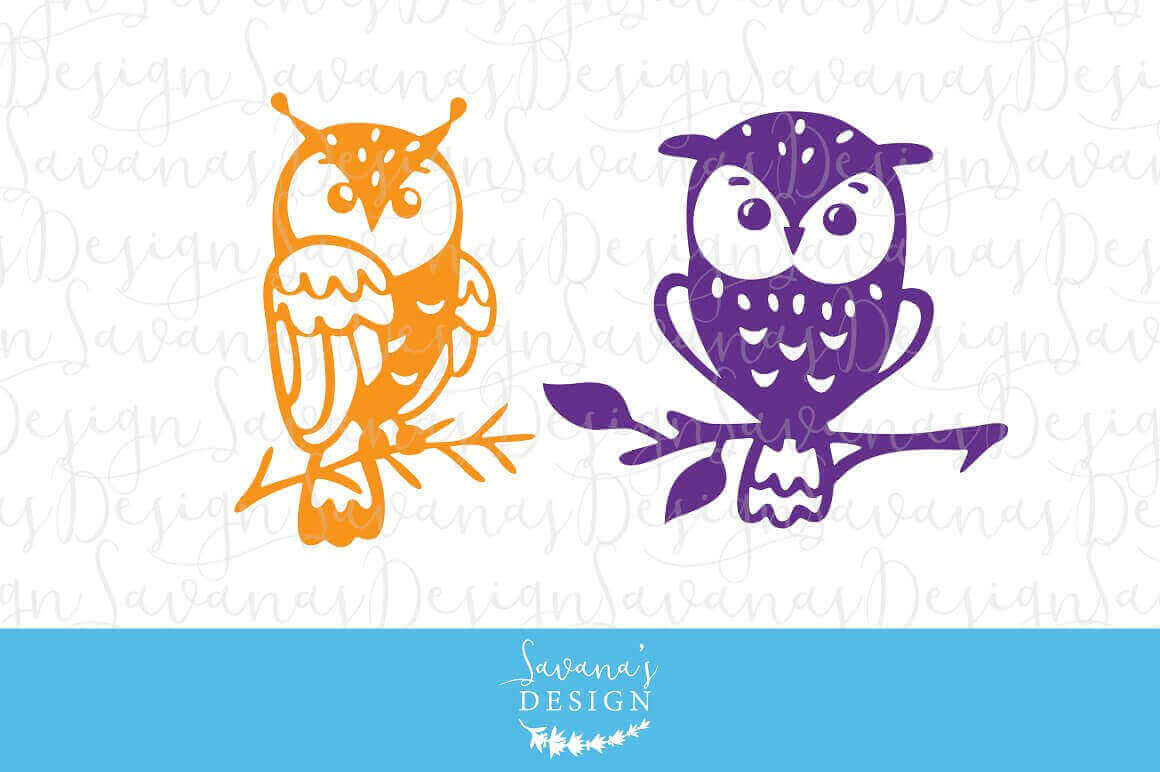 Yellow and Violet Owls.