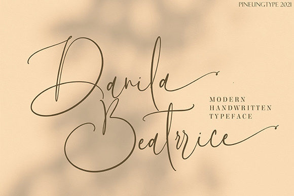 Danila Beatrrice Stylish Script Font – MasterBundles