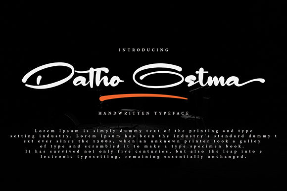 Datho Ostma Unique Handwritten Font facebook image.