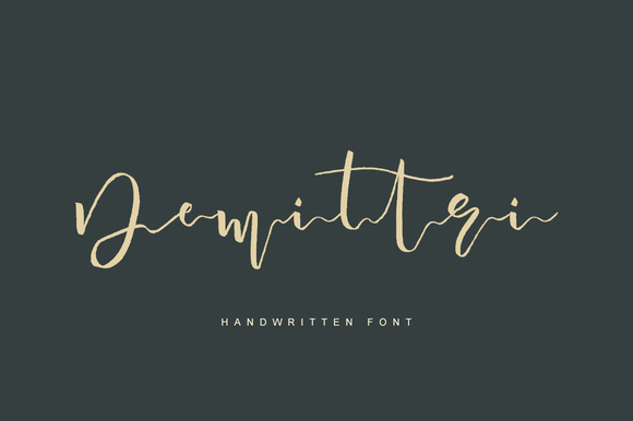 Demittri Modern handcrafted Font.